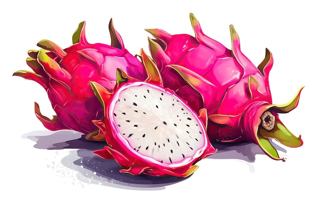 Dragonfruit Illustration Fruit illustrationGenerative AI