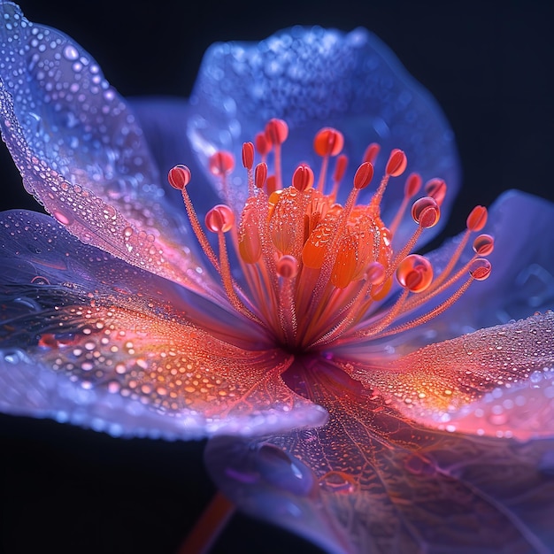 Dramatic CloseUp of a Rare Flower in High Resolution