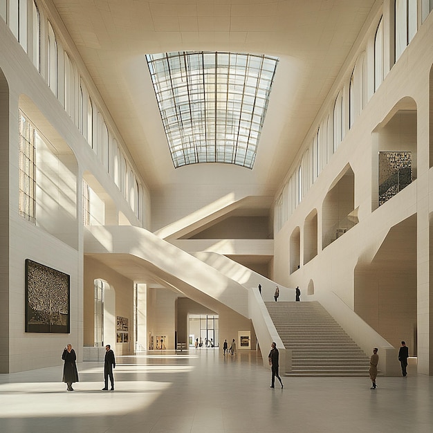 Dramatic Grand Museum Atrium with a Stunning Design