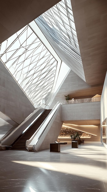 Dramatic Grand Museum Atrium with a Stunning Design