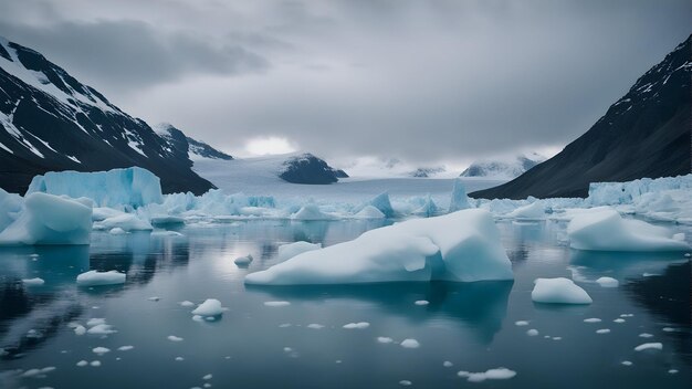 Dramatic impact of climate change on polar ice caps