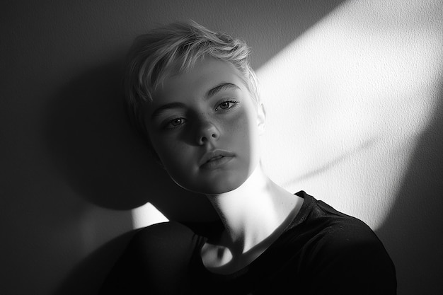 Photo dramatic light portrait