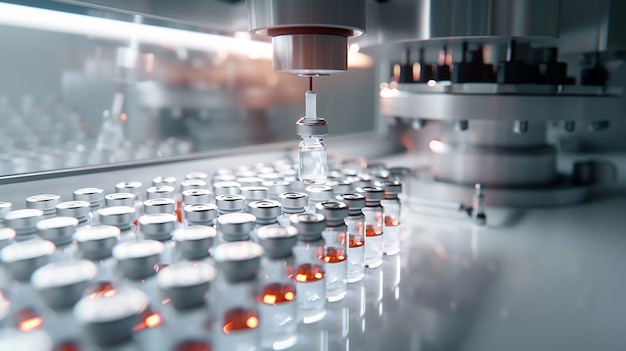 Dramatic LowAngle View of a Sterile Filling Machine