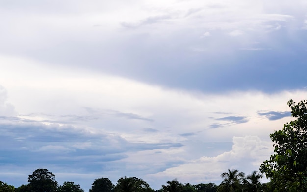 Dramatic monsoon cloud formation in the blue sky