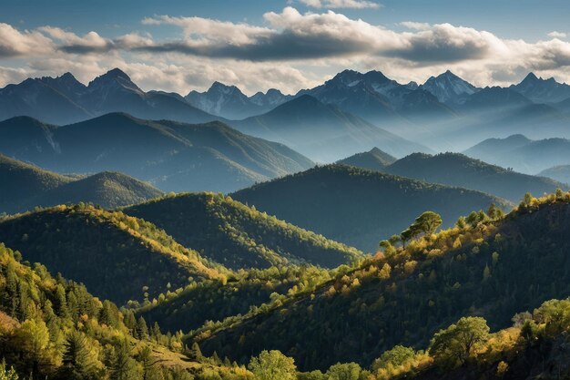 Dramatic Mountain Landscape at Sunset