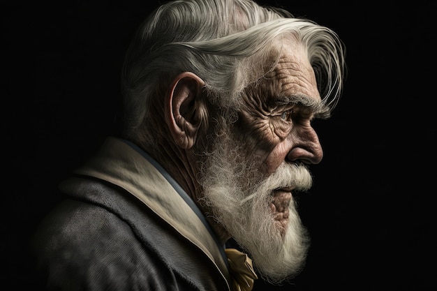 Dramatic portrait of an old man