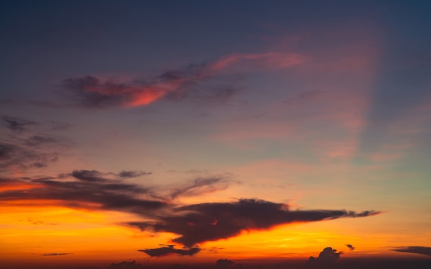 Dramatic red and orange sky and clouds texture background Dark and orange clouds on sunset sky