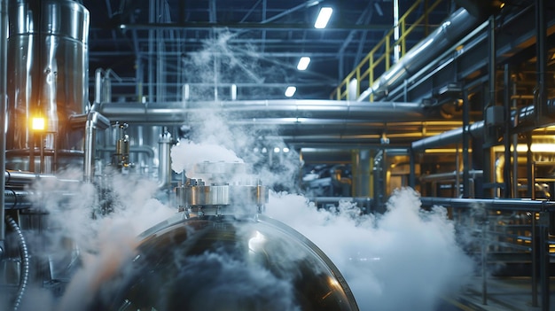 Dramatic Shot of a Pharmaceutical Reactor Vessel