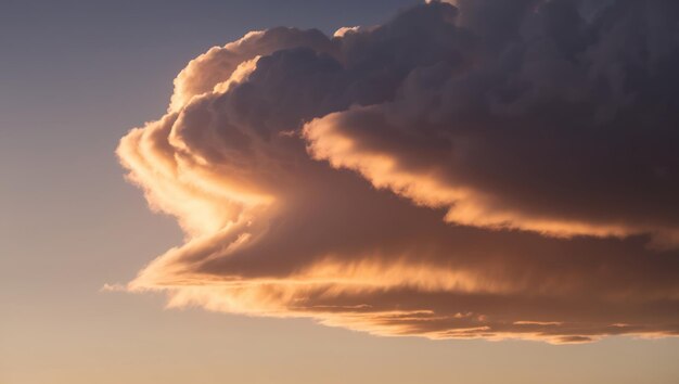 Dramatic sunset clouds with vibrant colors creating a serene atmosphere