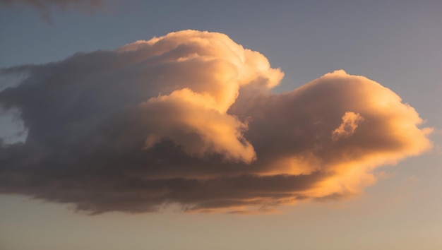 Dramatic sunset clouds with vibrant colors creating a serene atmosphere