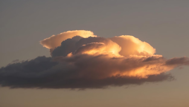 Dramatic sunset clouds with vibrant colors creating a serene atmosphere