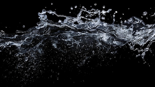 Dramatic Water Splash on Dark Background