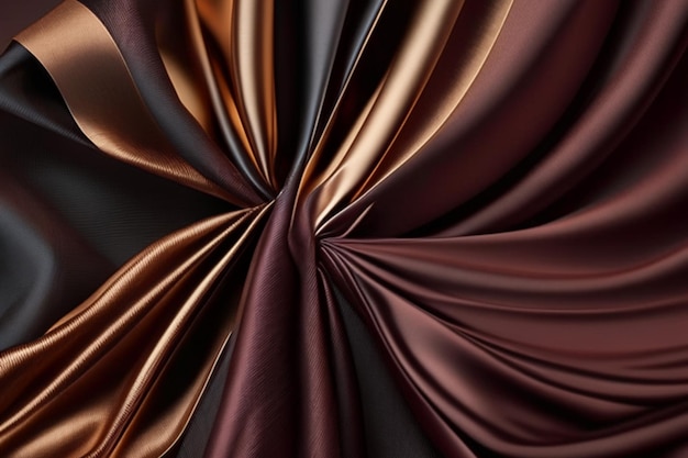 Drape cloth satin golden silk wavy fabric luxury churning liner fluid texture wallpaper background