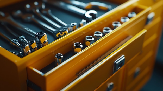 a drawer with a bunch of screws that have been opened