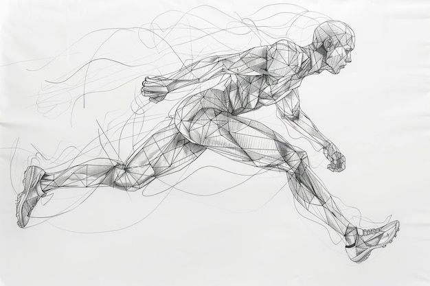 A drawing of a Artistic in oneline drawing Generative AI