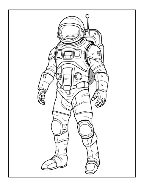 Photo a drawing of an astronaut in a space suit