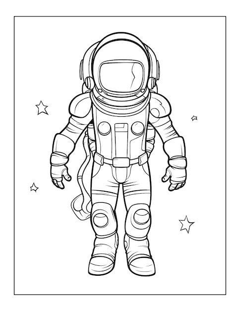 Photo a drawing of a astronaut in a space suit