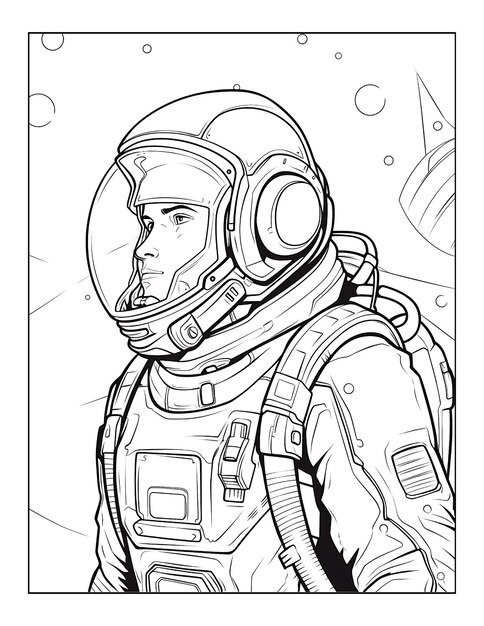 Photo a drawing of a astronaut in a space suit