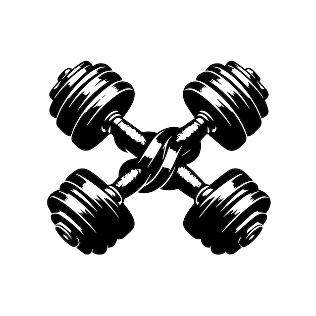 Photo a drawing of a barbell with the words  dumbbell  on it