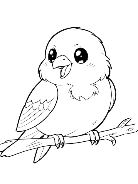 Photo a drawing of a bird on a white background with a beak that says quot bird quot