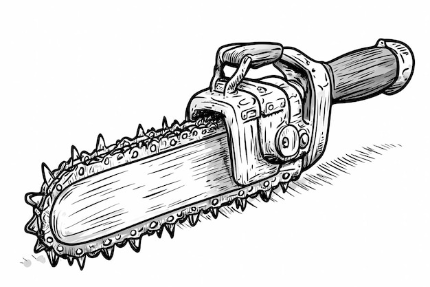 a drawing of a blade that has a large handle