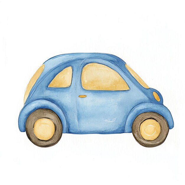 Photo a drawing of a blue car with the word  car  on it