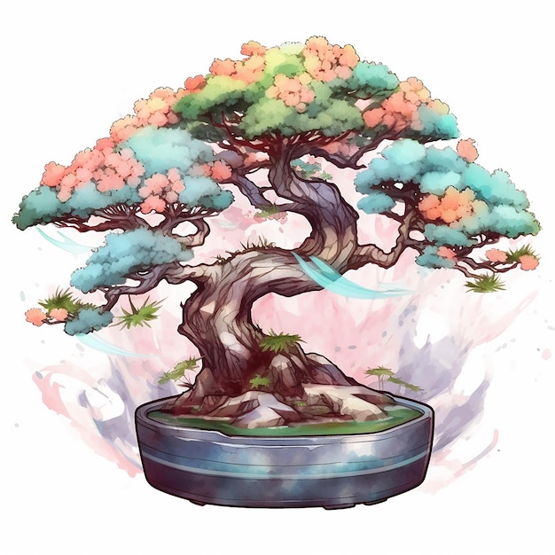 A drawing of a bonsai tree with the title'bonsai'on it