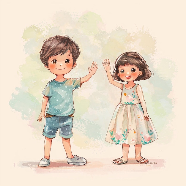 a drawing of a boy and girl with the words  the one is a girl