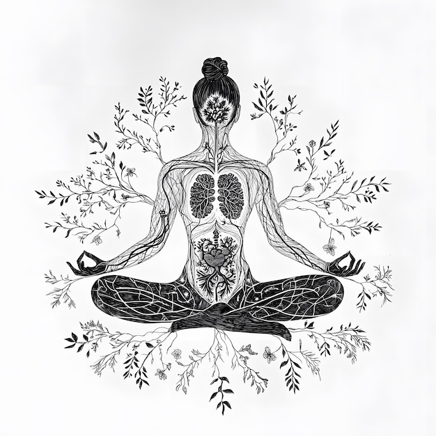 Photo a drawing of a buddha with the words  meditate  on it