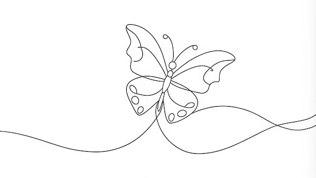 Photo a drawing of a butterfly and a butterfly