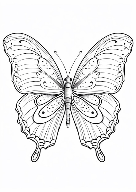 a drawing of a butterfly with a butterfly on the bottom