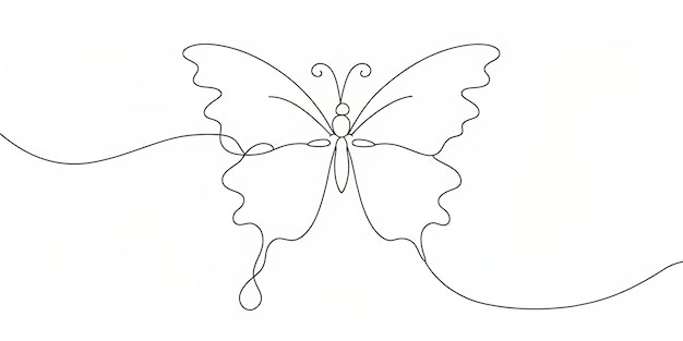 Photo a drawing of a butterfly with a butterfly drawn on it