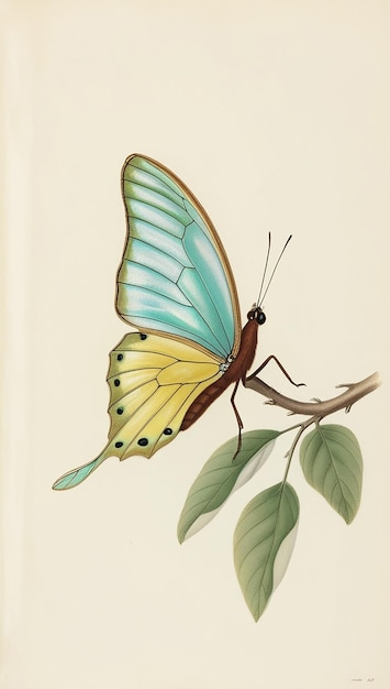 a drawing of a butterfly with a butterfly on the front