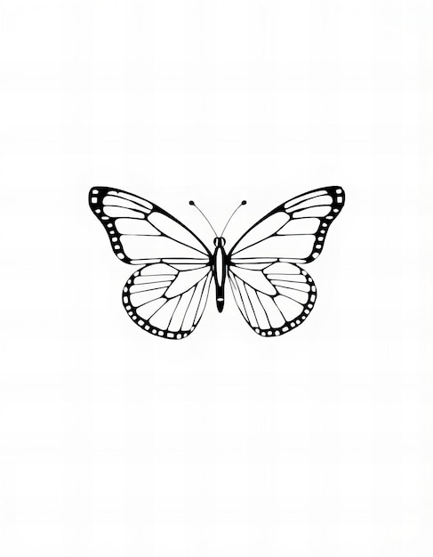 Photo a drawing of a butterfly with the words butterfly on it