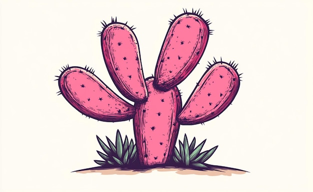 a drawing of a cactus with the words cactus on it