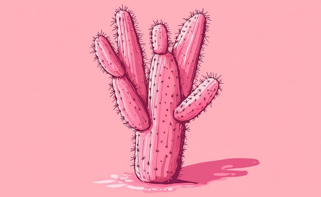 Photo a drawing of a cactus with the words  cactus  on it