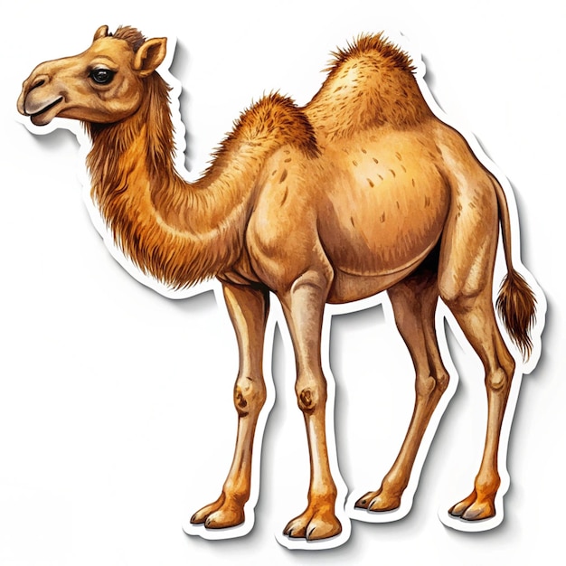 a drawing of a camel with a picture of a camel on it