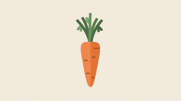 Photo a drawing of a carrot with a green top and a brown background