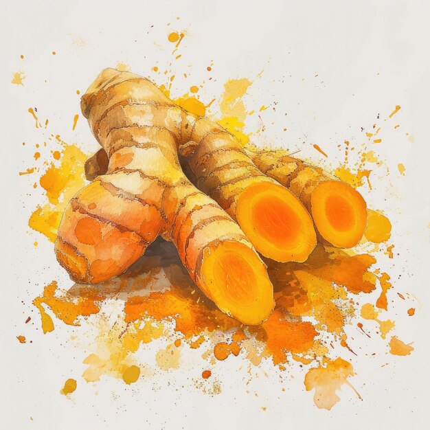 a drawing of carrots with orange and yellow colors