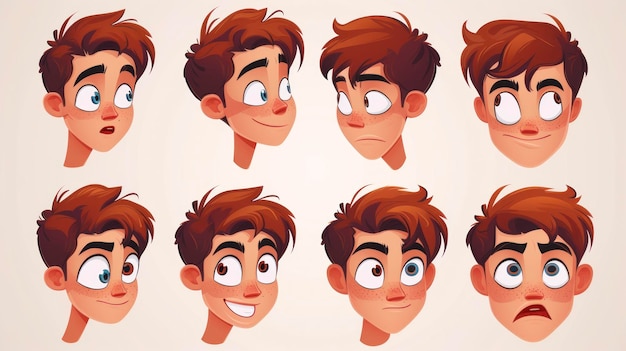 Photo drawing of a cartoon face making expressions