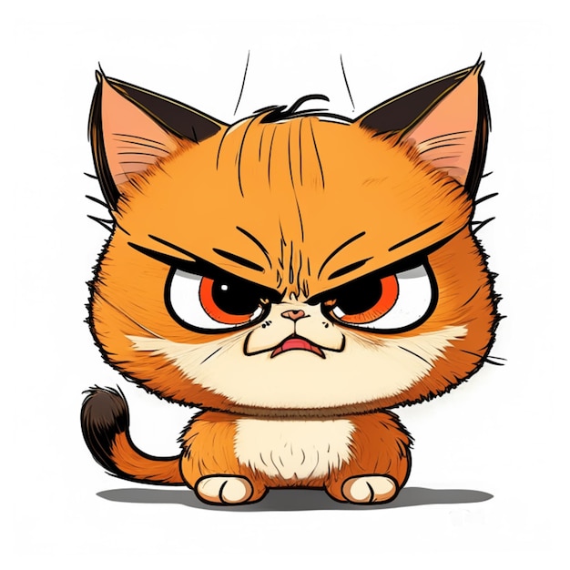 Drawing cat emotional cat cute cat angry cat