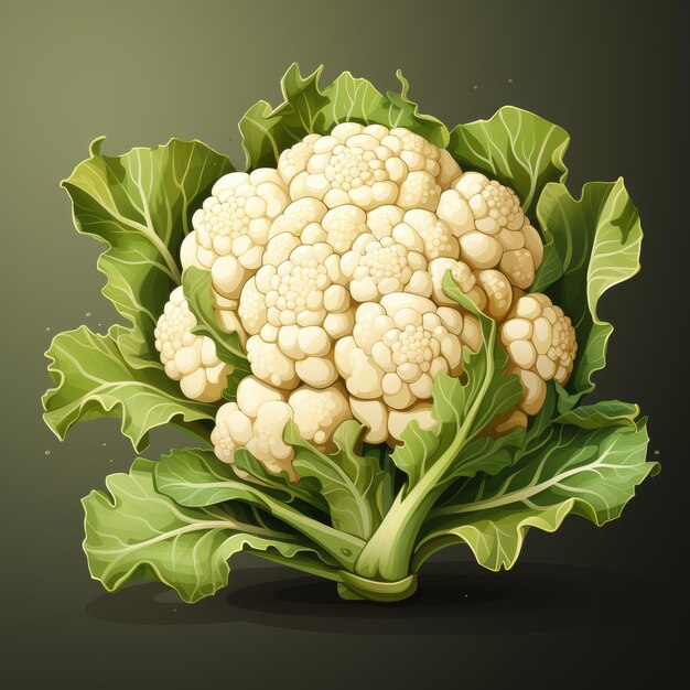 a drawing of a caulifloweron light background