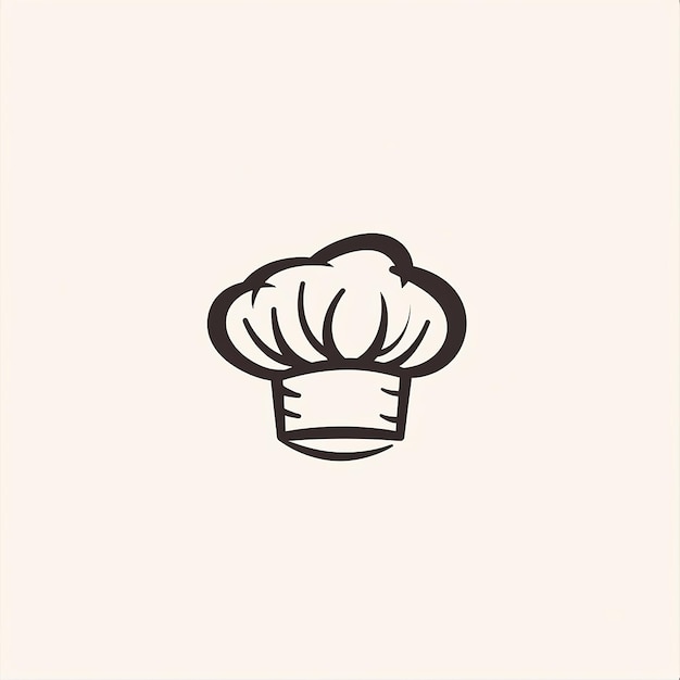 Photo a drawing of a chef hat with a chef hat on it