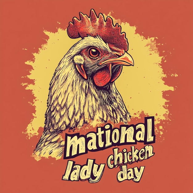 a drawing of a chicken day day day day day