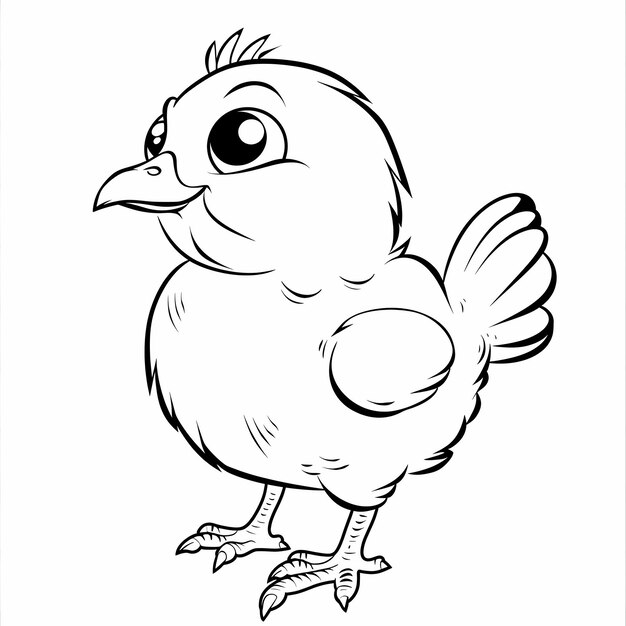 Photo a drawing of a chicken