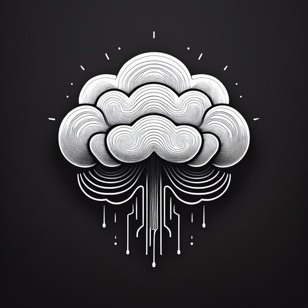 a drawing of a cloud that has the word cloud on it