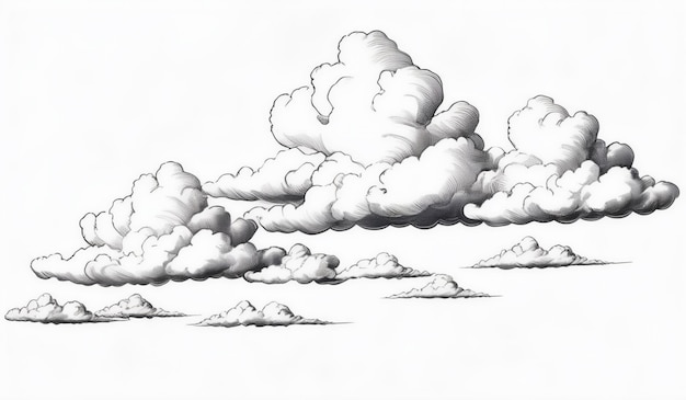 Photo a drawing of a cloud that has the word cloud on it