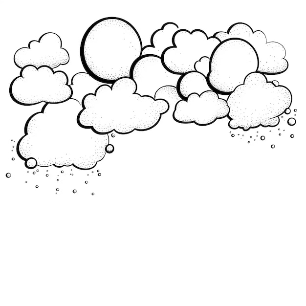 Photo a drawing of clouds and the word quot the word cloud quot on the bottom