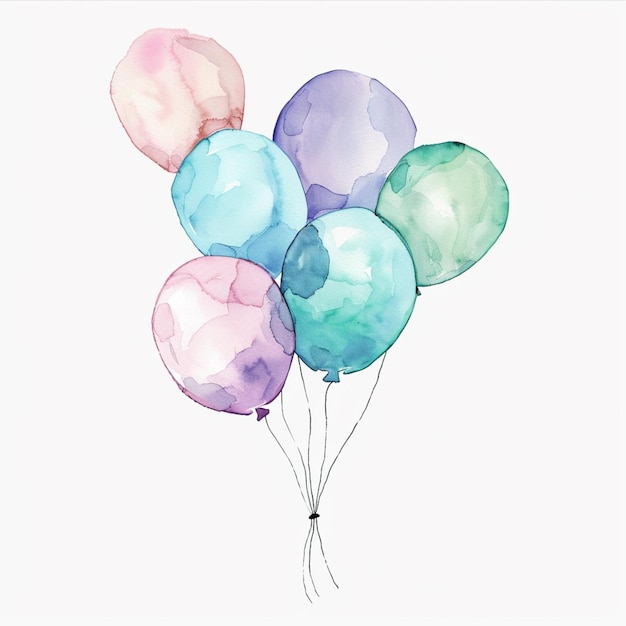 Photo a drawing of colorful balloons with the words  colors  on it