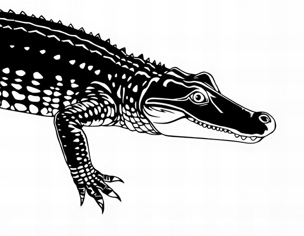 Photo a drawing of a crocodile with the word  i  m a  on it